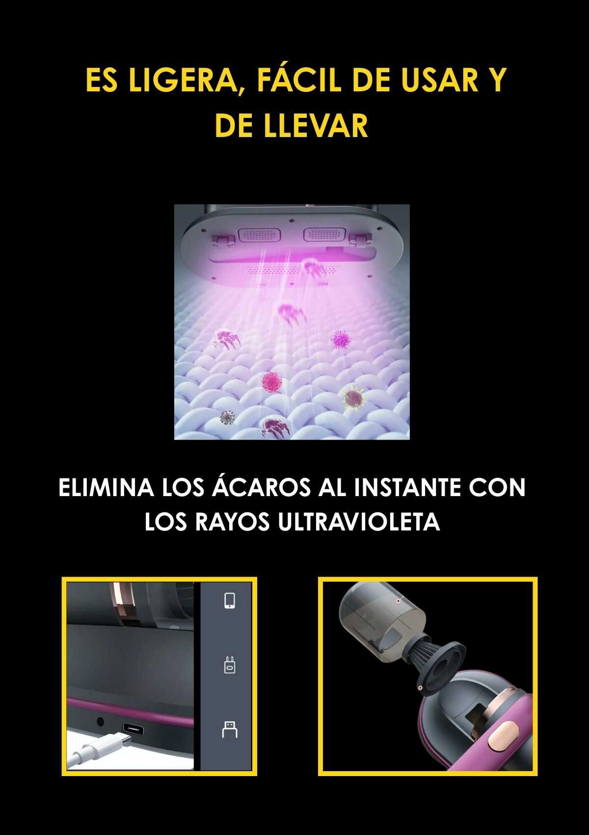 Maquina inalambrica antiacaros