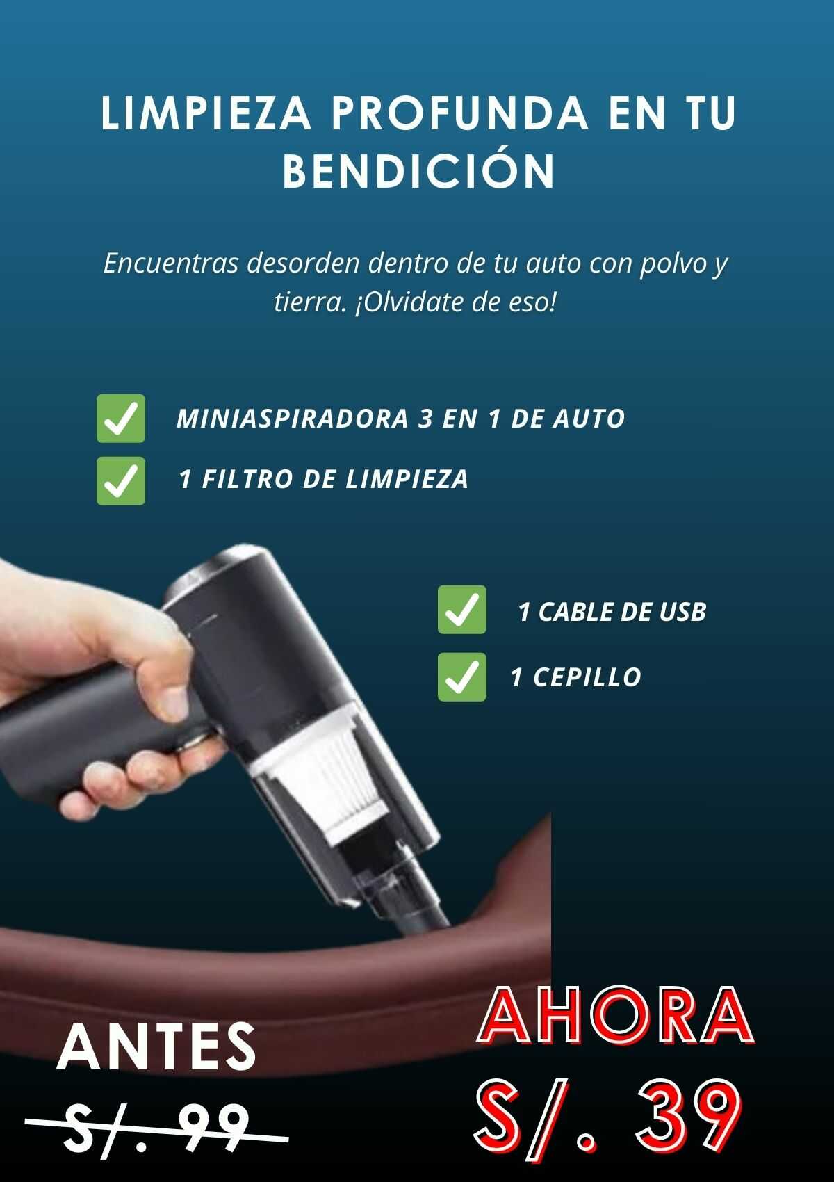 Miniaspiradora 3 en 1 - Auto