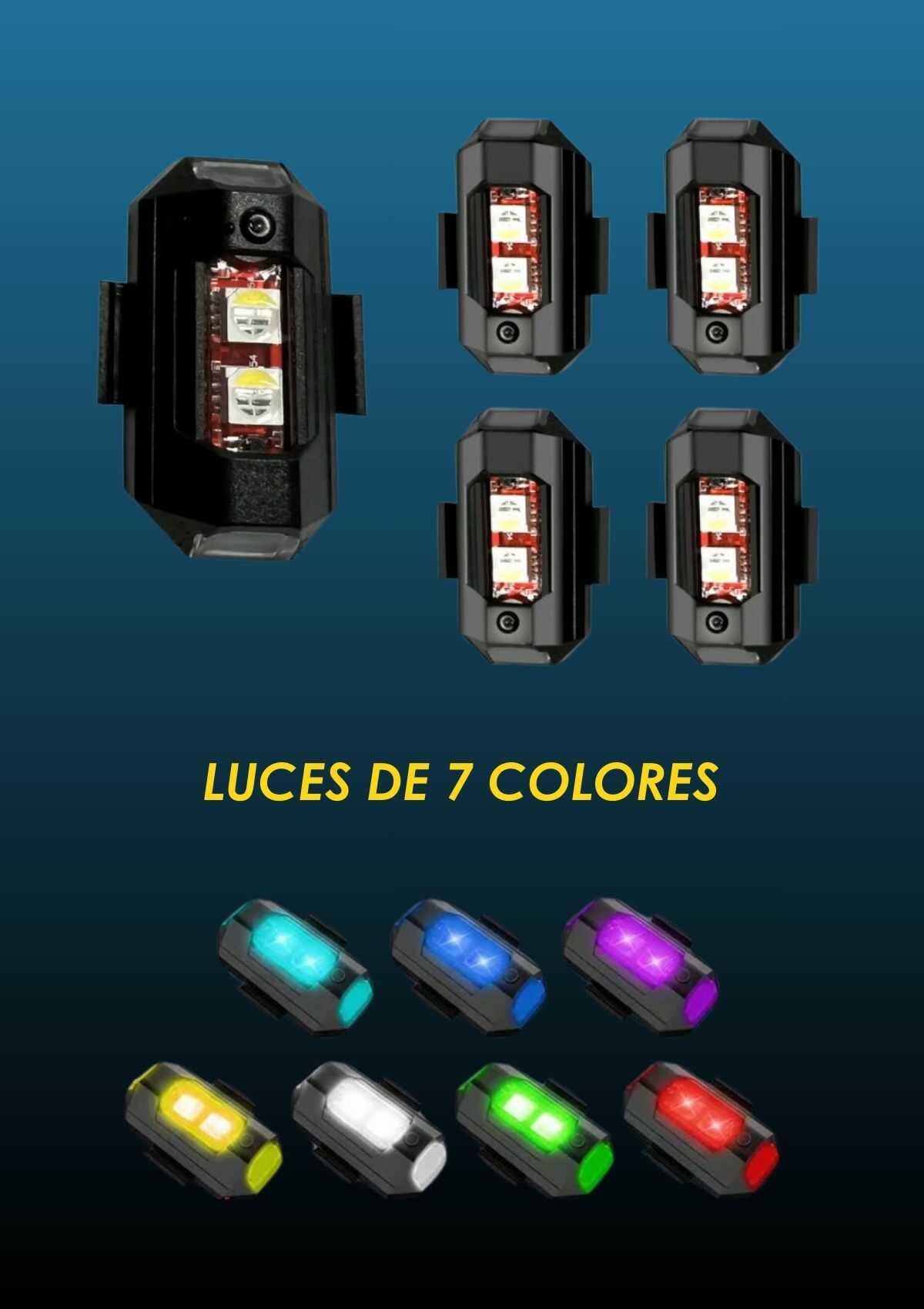 Pack de 4 Luces RGB- Auto/Motos